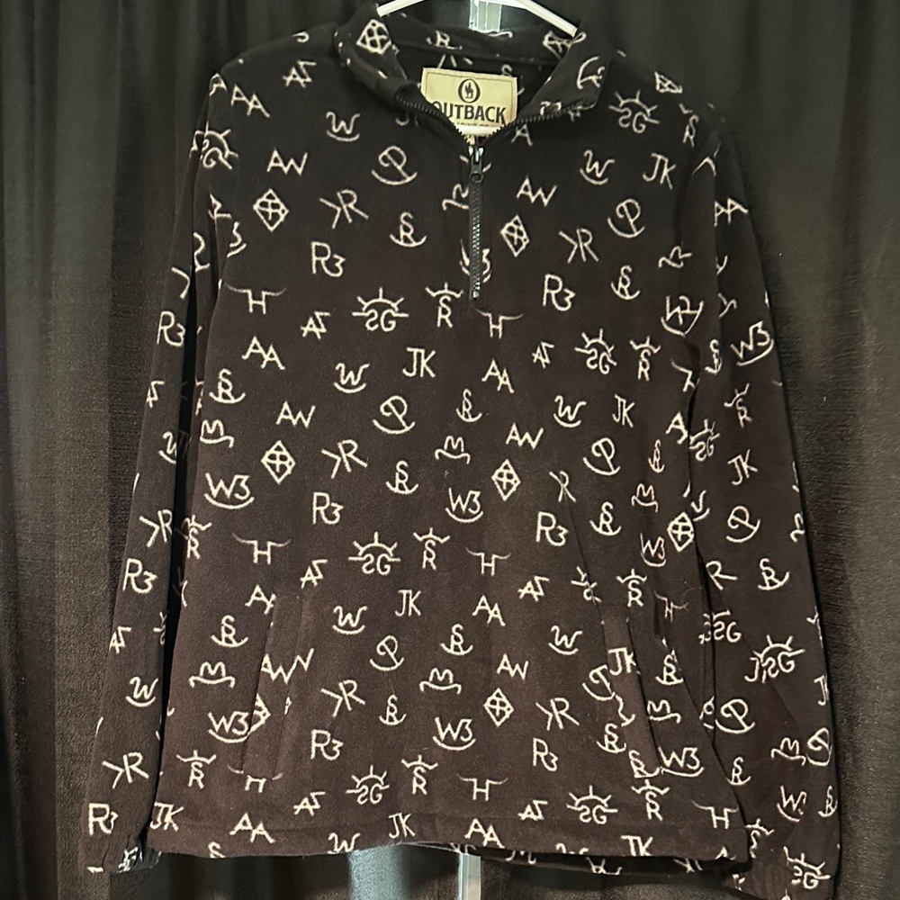 Outback Black and White Patterned Pullover - image 1